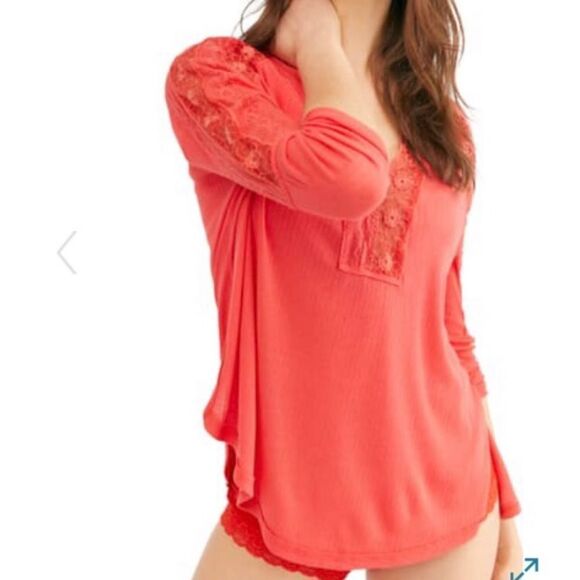 NWOT Free People Lola lace trim blouse size S - Picture 1 of 8